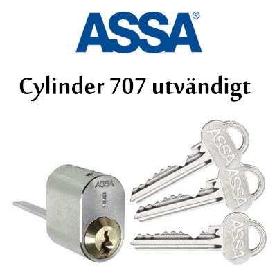 Assa cylinder 707 utvändigt