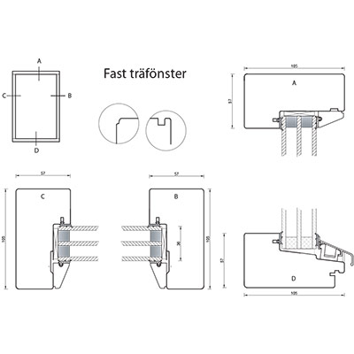 skiss fasta träfönster