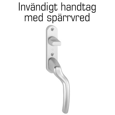 invändigt handtag med spärrvred